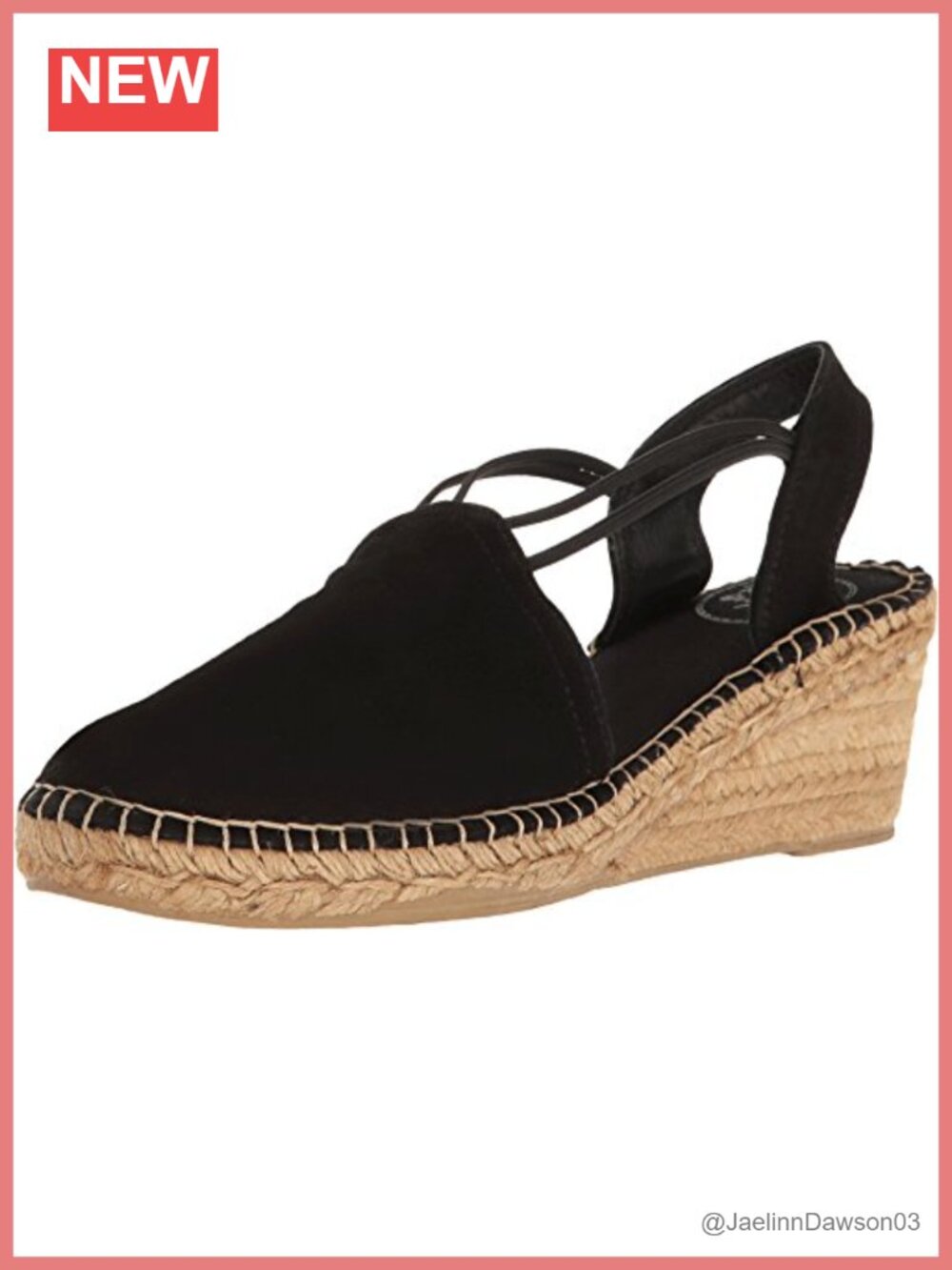 Women's Suede Espadrille Loafers Block Heel Slingback Slip-On